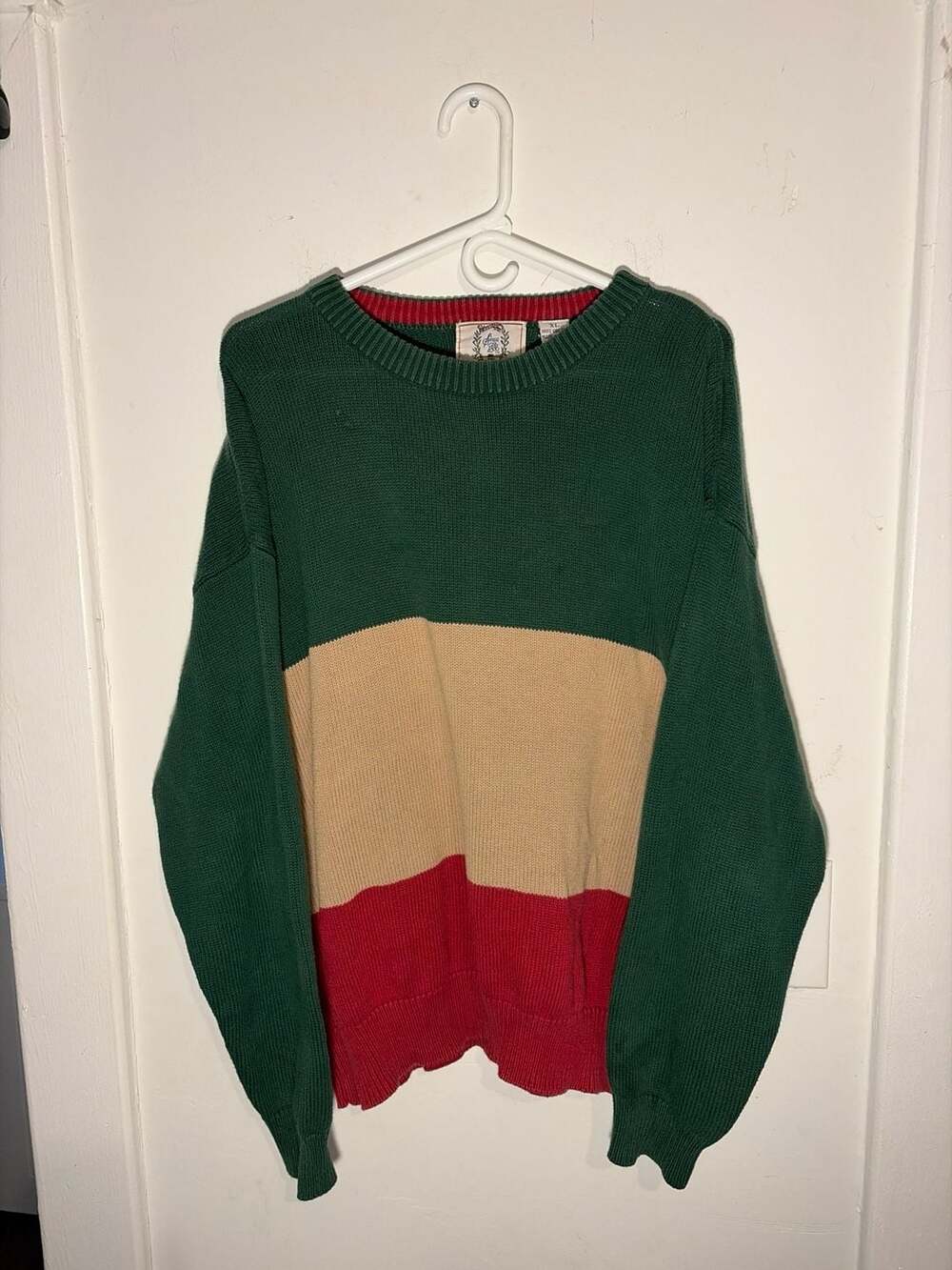 Vintage Sears Roebuck & Co. Since 1886 Colorblock Crewneck Knit Sweater XL